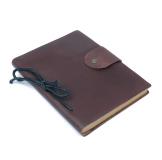 8081C Vintage Genuine Leather Journals Notebook for Men and Women Dark Brown Color