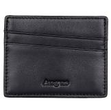 R-8101A-1 Black ID Leather Card Holder Brand Coin Pocket