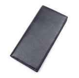 R-8030A-1 Black Cow Leather Wallet with Logo High Quality Purse