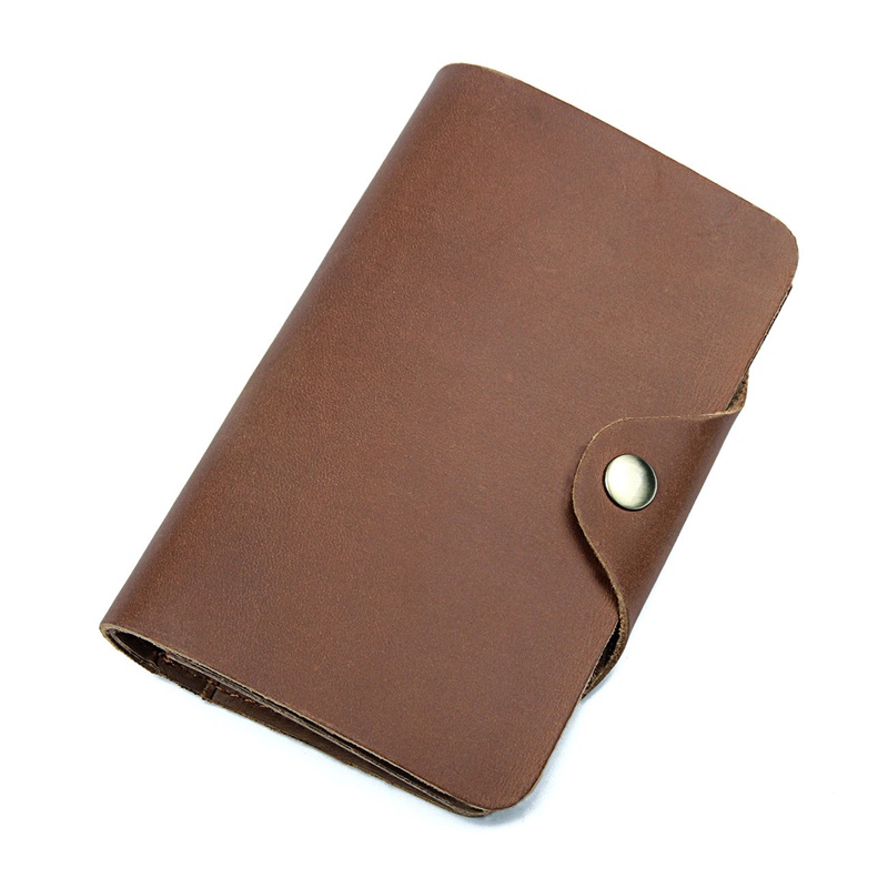 8033R-1 100% Crazy Horse Leather Wallet Card Holder 