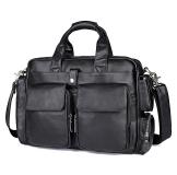 7219A Guarantee Genuine Cow Leather Men's Briefcase Handbag Messenger Bag