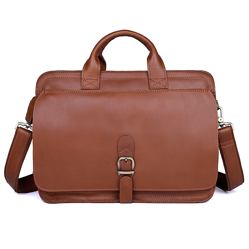 6020B-1 Leather Vintage Cow Leather Laptop Bag Handbag 