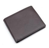 8054C-1 100% Real Genuine Leather Coffee Card Holder Purse Wallet Billfold 