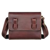 C005X Cow Leather Brown Red Sling Bag Small Bag 