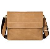 1065B Crazy Horse Leather Tan Leather Sling Bag for Men 