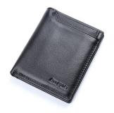 R-8341A-1 Black Soft Cow Leather Multifunction Wallet RFID Folder Card Holder 