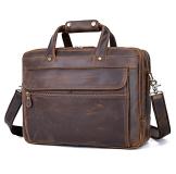 7388R-Y  Leather Briefcase Genuine Leather Handbag