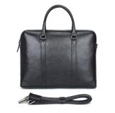 7426A Black Cow Leather Bag Laptop Men Handmade Briefcase
