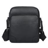 A1069A Black Leather Sling Bag for Men Messenger Bag