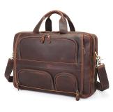 7289R-Y Crazy Horse Leather Mens Bag Sling Bag Travel Bag