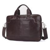 7382C-Y Real Genuine Leather Briefcase Laptop Bag for Men