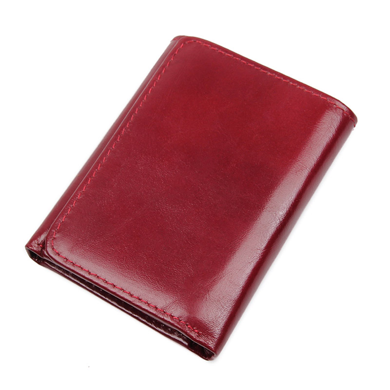 R-8177X Hot Selling Red RFID Wallet Handmade Pocket Money Holder 