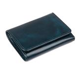 R-8177K High Quality Blue RFID Wallet Handmade Pocket Money Holder 