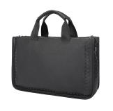 7433A Black Cow Leather Handbag Tote Bag for Men 