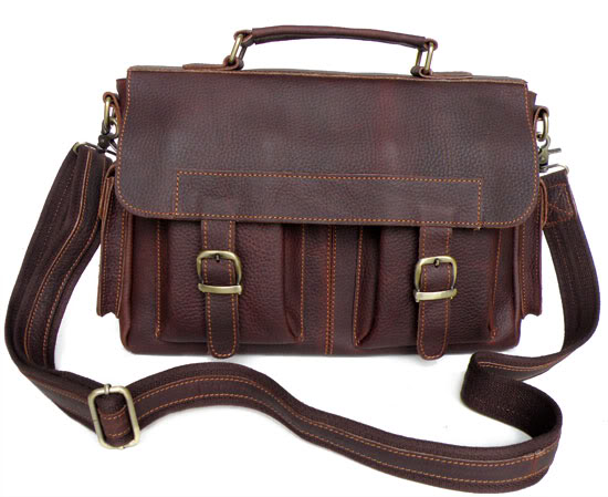 6037 Vintage Leather Men's Handbag Briefcase Messenger Bag