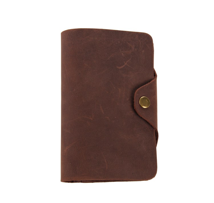 8033R 100% Crazy Horse Leather Purse Wallet Card Holder 