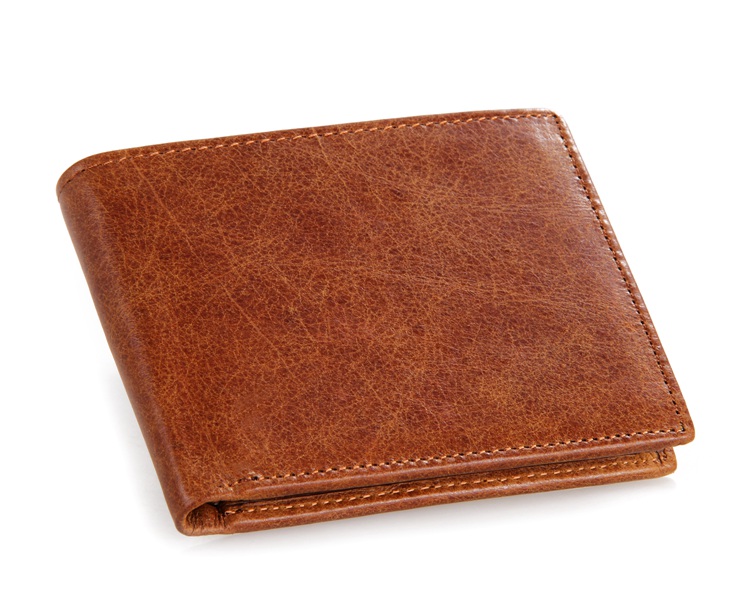 8047B 100% Vintage Style Real Genuine Leather Wallet Billfold 
