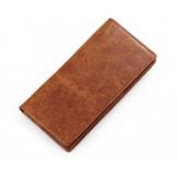8030B 100% Genuine Leather Mens Long Wallet Brown Color