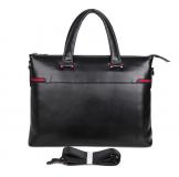 7246A Genuine Cow Leather Men's Briefcase Handbag Laptop Messenger Bag Black