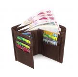 8089C New Design 100% Genuine Leather Reticular Pattern Similar Weave Leather Coffee Mens Bifold Wallet Purse 