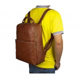 7285B-1 J.M.D Brand Simple Style Genuine Cow Leather Men's Rucksack Wholesale 
