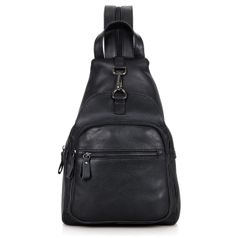 4005A 2016 New Products Brown Real Leather Funny Bag Chest Messenger Bag