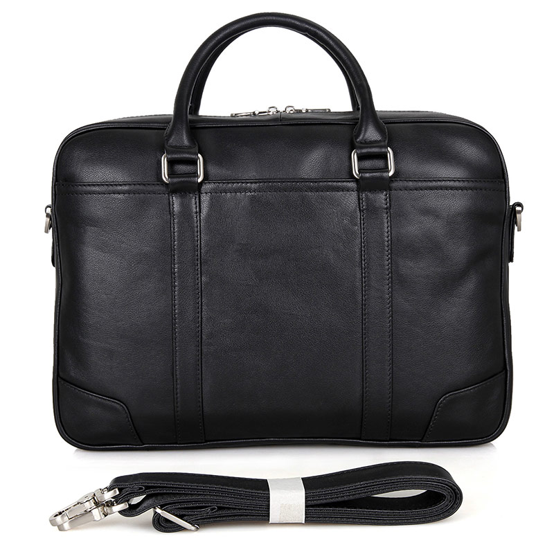 7349A Brand High Quality Black Real Leather Laptop Office Briefcase for ...