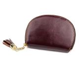 R-8193X  High Quality Brown Red Cowhide Lady Girls Card Holder 