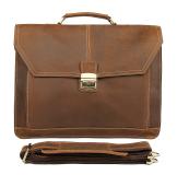 7083B Crazy Horse Leather Men's Briefcase Laptop Handbag Messenger Bag