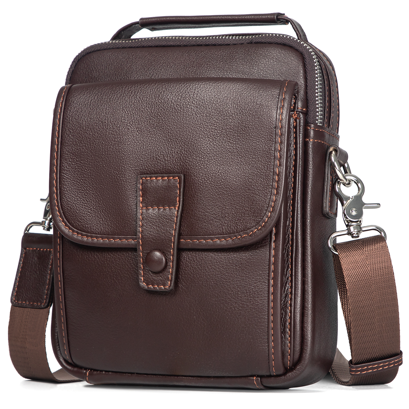 Coffee Mini Crossbody Bag Men's Sling Bag