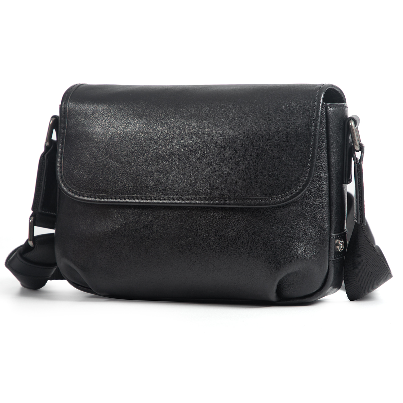 New Product Cowhide Leather Messenger Bag for Men