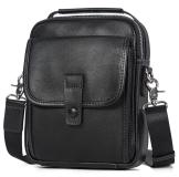 Real Cowhide Leather Messenger Bag Men's Shoulder Bag Mini Bag