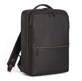 Coffee Cowhide Leather Backpack 