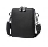 Black Mini Messenger Bag for Men and Women Sling Bag