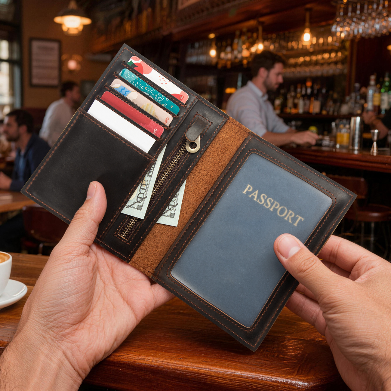 New Design Card Holder Passport Holder for Men 