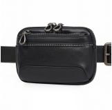 Soft Mini Waist Bag Real Leather Belt Bag for Men 